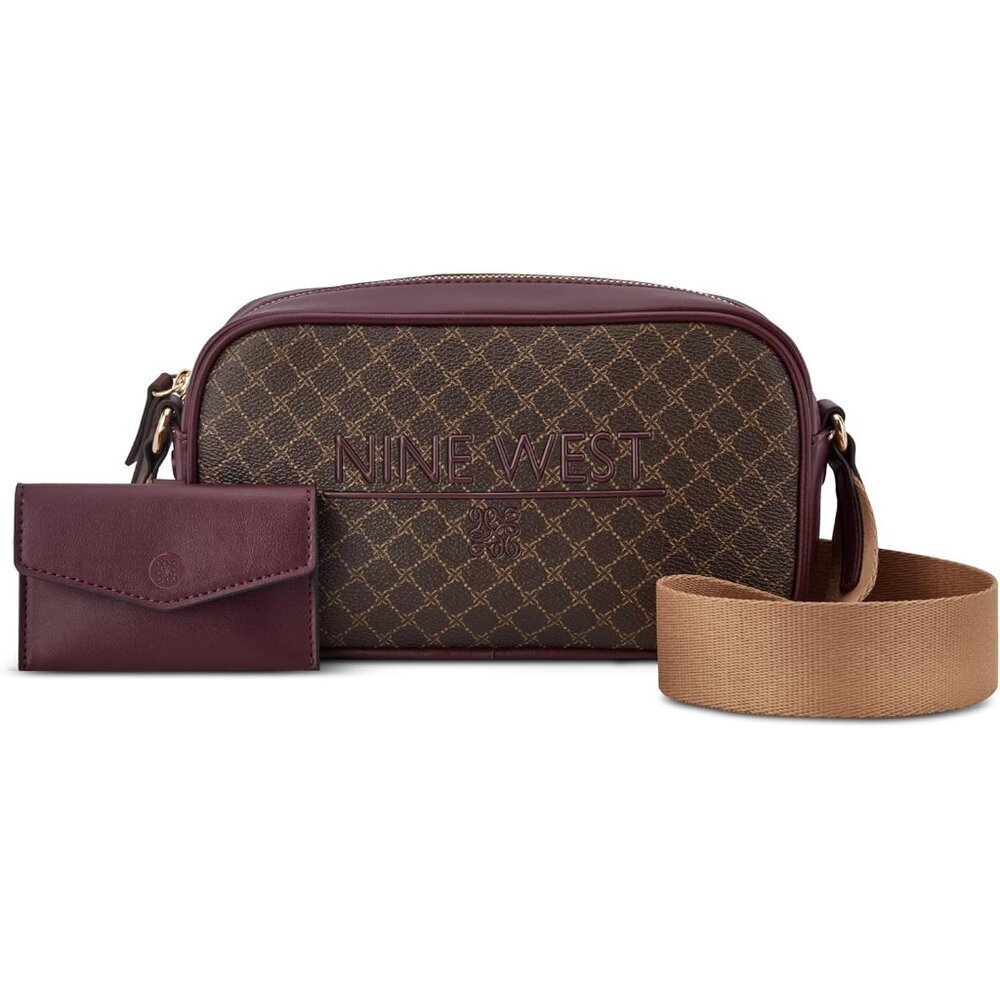 Women's Crossbody Bag Cotton Blend Closure Zipper Web Strap Organizer